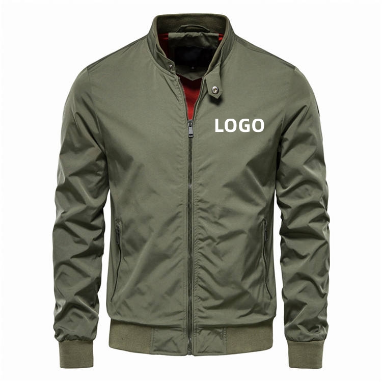 Warm Custom Down Jacket Men Solid Color Spring Autumn Handsome Casual Jacket