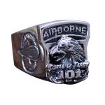 Retro Jewelry 925 Sterling Silver Engraved US Army Eagle Style Men Ring