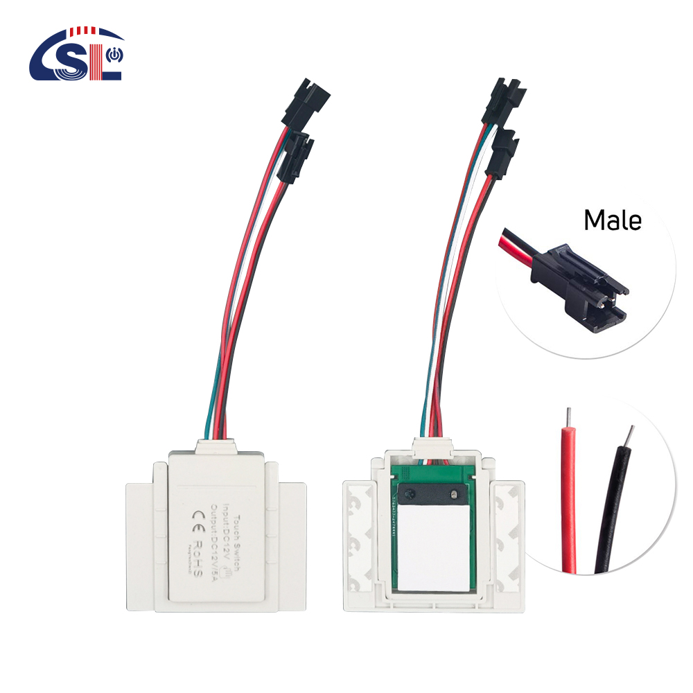 DC12V Smart Hand Led Light One/Three Colors Mirror Manual Scanning Dimming Control Non-Touch Sensor Switch