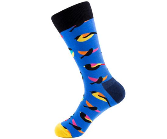 Breathable Trendy Mens Socks / Crew Fancy Dress Socks Funny Cotton Cool Custom
