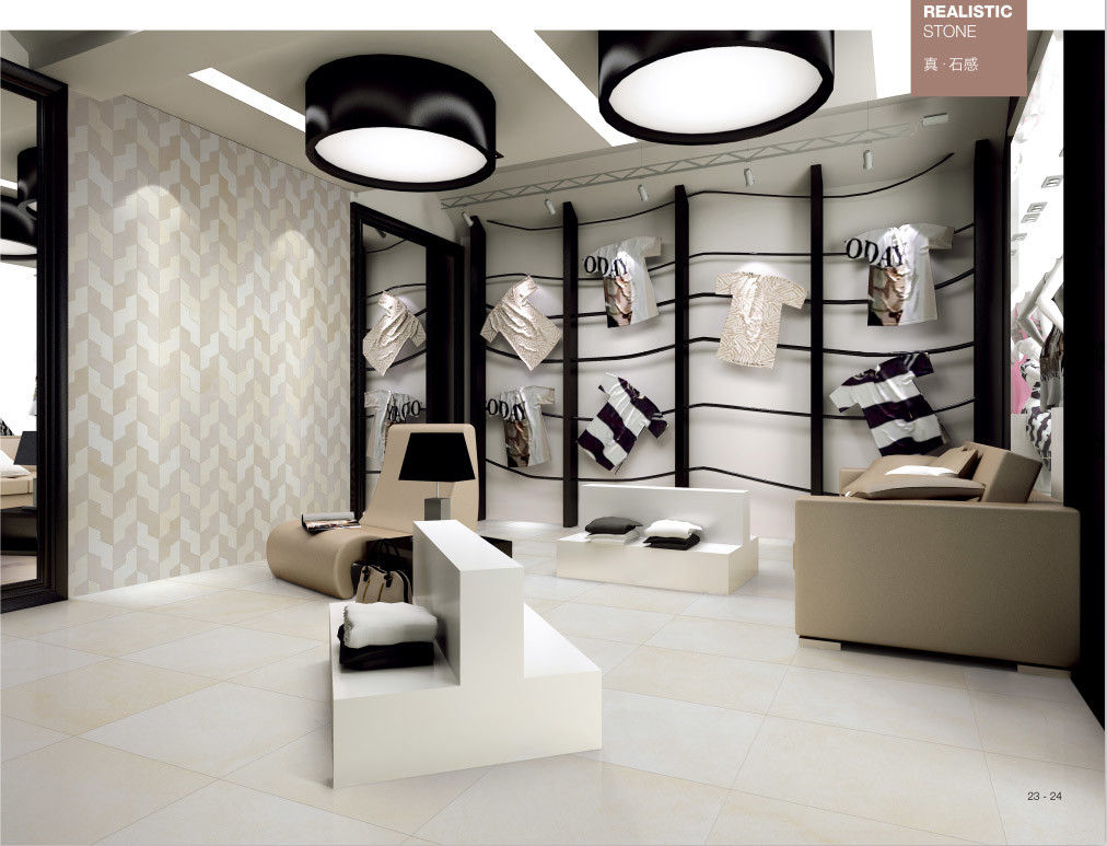 Ceramic Bathroom Ceramic Tile / 600*600 Beige Color Floor Porcelain Tile