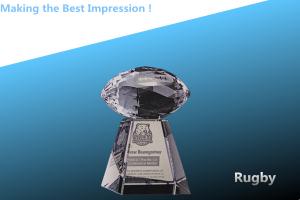 Quality sport trophy/Crystal Rugby/CRYSTAL SPROTS/crystal award/crystal ball award/crystal trophy wholesale