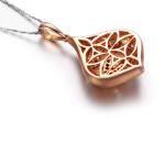 18K Rose Gold Diamonds Drop Pendant Earrings Ring Jewelry Set (GDSET004)