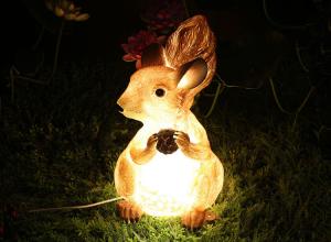 Quality LED Squirrel Modeling Lights Resin Landscape Translucent Animal Outdoor Waterproof Park Landscape Lamp wholesale