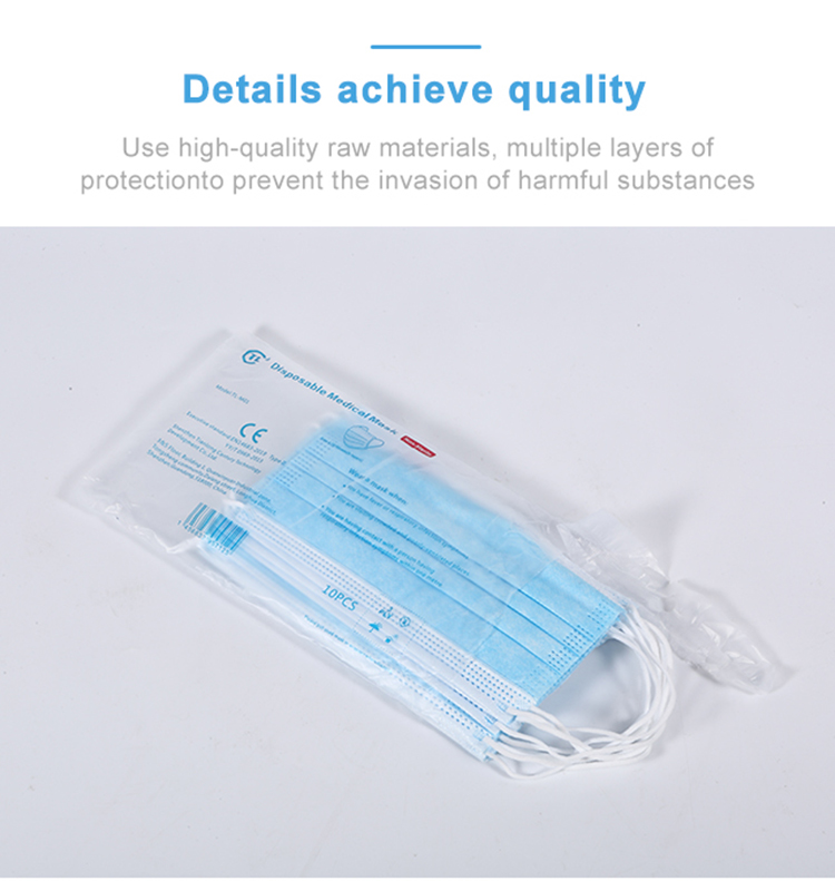Ready to Ship Disposable Medical 3 ply Non Woven Mask Surgical Disposable Face Mask