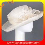 Elegant fancy Church sinamay hats for ladies ,Sinamay wide brimhats
