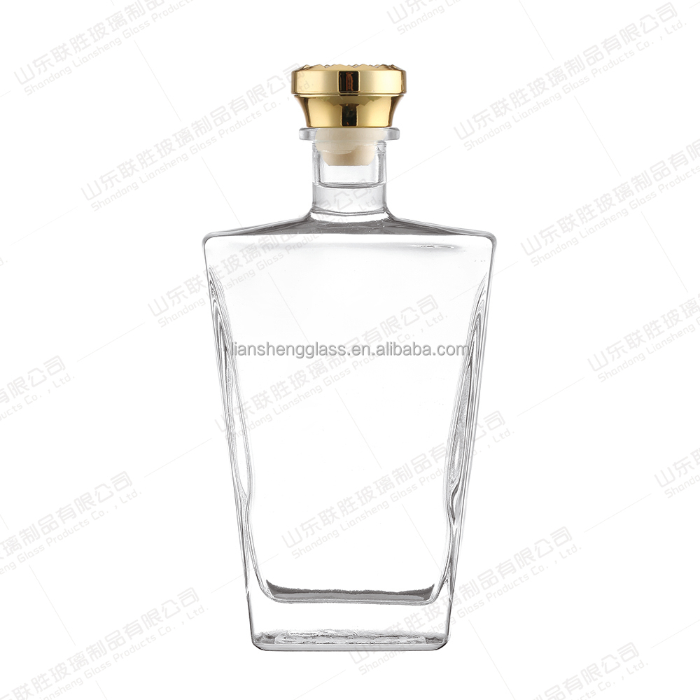 OEM ODM Wine Glass Bottle 350ml 550ml 750ml Empty Whisky Vodka Glass Bottle
