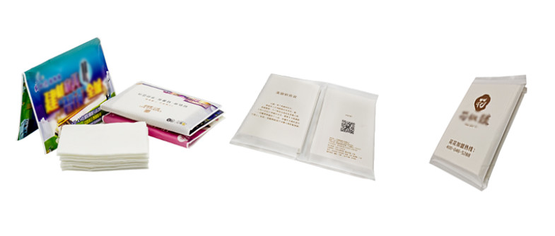 220V Wallet Type Advertising Tissue Paper Packaging Machine Horizontal Low Energy
