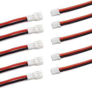 Quality Ph2.0 Micro 2 Pin 24AWG Silicone Cable Male Female 100mm 150mm wholesale