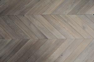 Quality Smoked &amp; White Oiled Oak Chevron Engineered Wood Flooring wholesale
