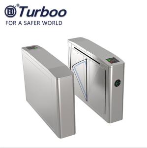 Quality 304 Stainless Steel Flap Barrier Gate RFID Reader For Office Building wholesale