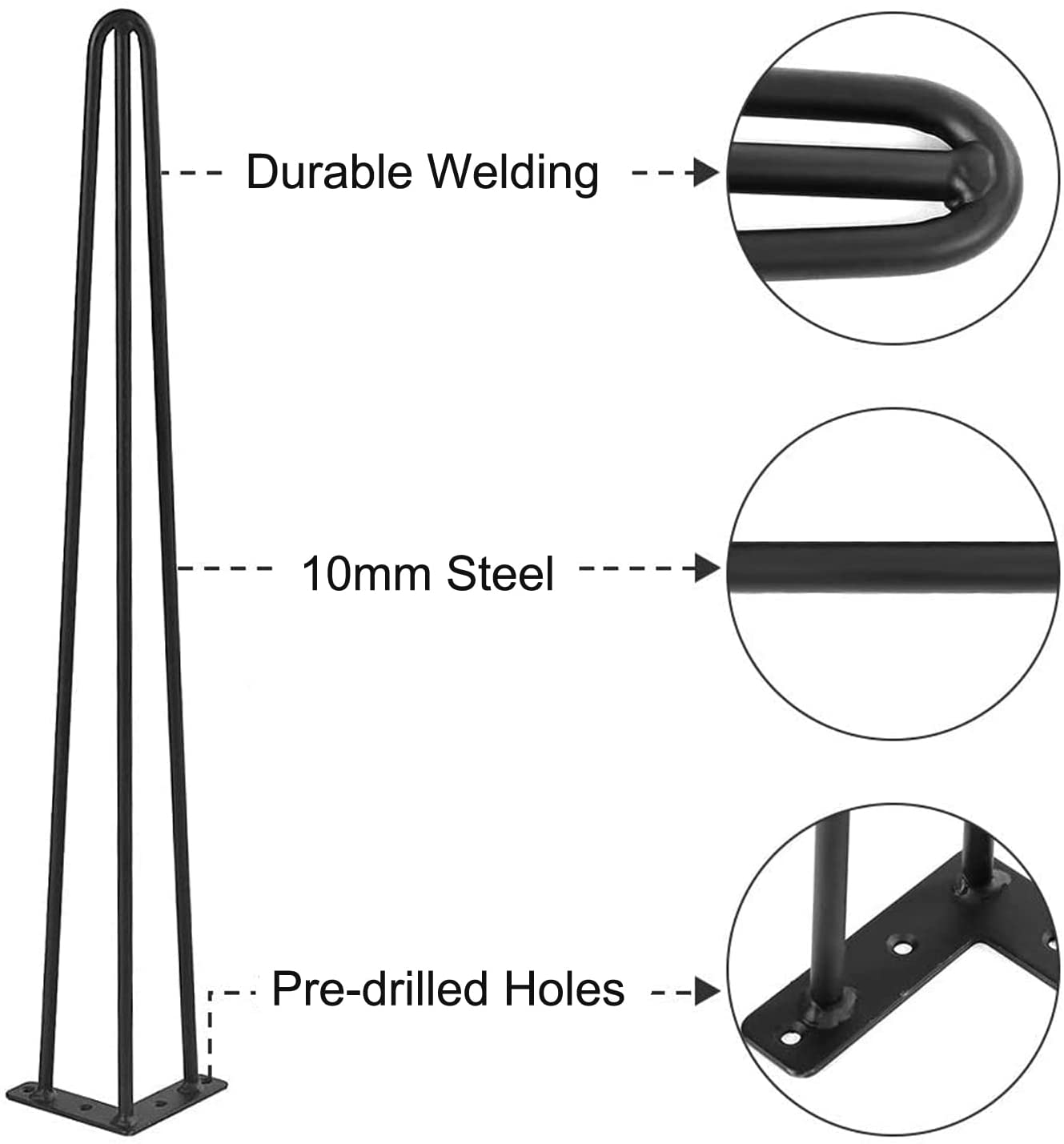 Heavy Duty Furniture Metal Legs Dining Hairpin Table Legs To Enhance Your DIY Projects
