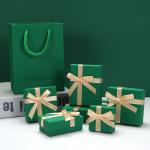 Hot Stamping Paper Jewelry Boxes Bow Tie Lid And Base Cardboard Paper Packaging