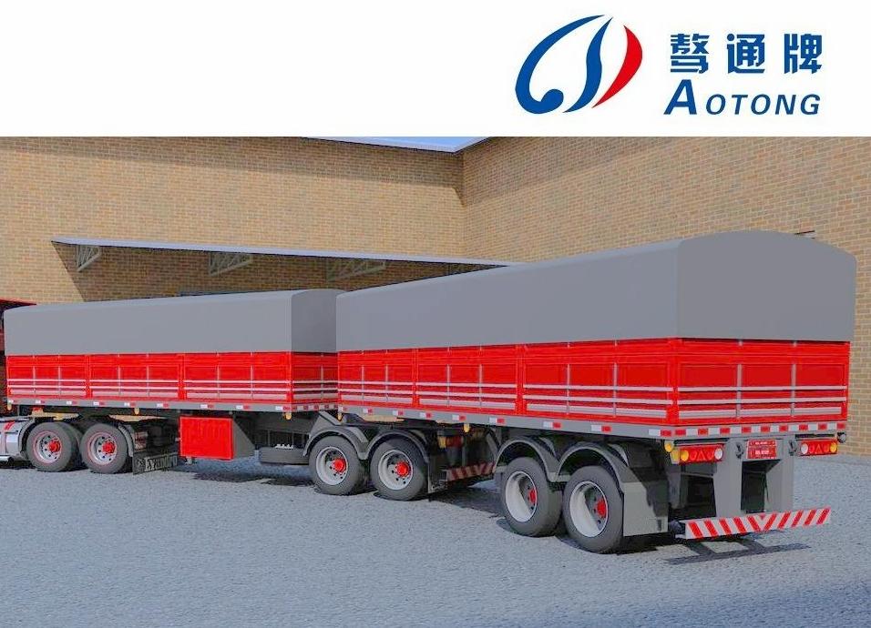 10 Steel Spring Suspension Super Link Side Dump Semi Trailer with 30 tons Max Payload