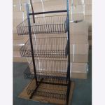 5 Tiers 2 Sides Floor Standing KD Metal Wire Basket Rack
