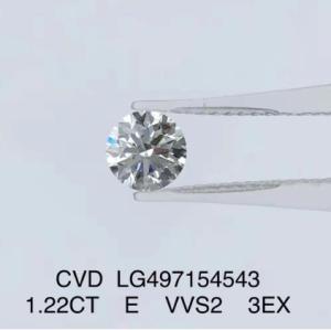 Quality 1.22 Ct E Color VVS2 3EX Lab Grown Diamond Jewelry CVD Synthetic Lab Grown Diamond wholesale