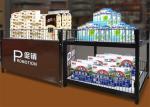Two Layer Supermarket Display Shelving Supermarket Promotion Table With Storage