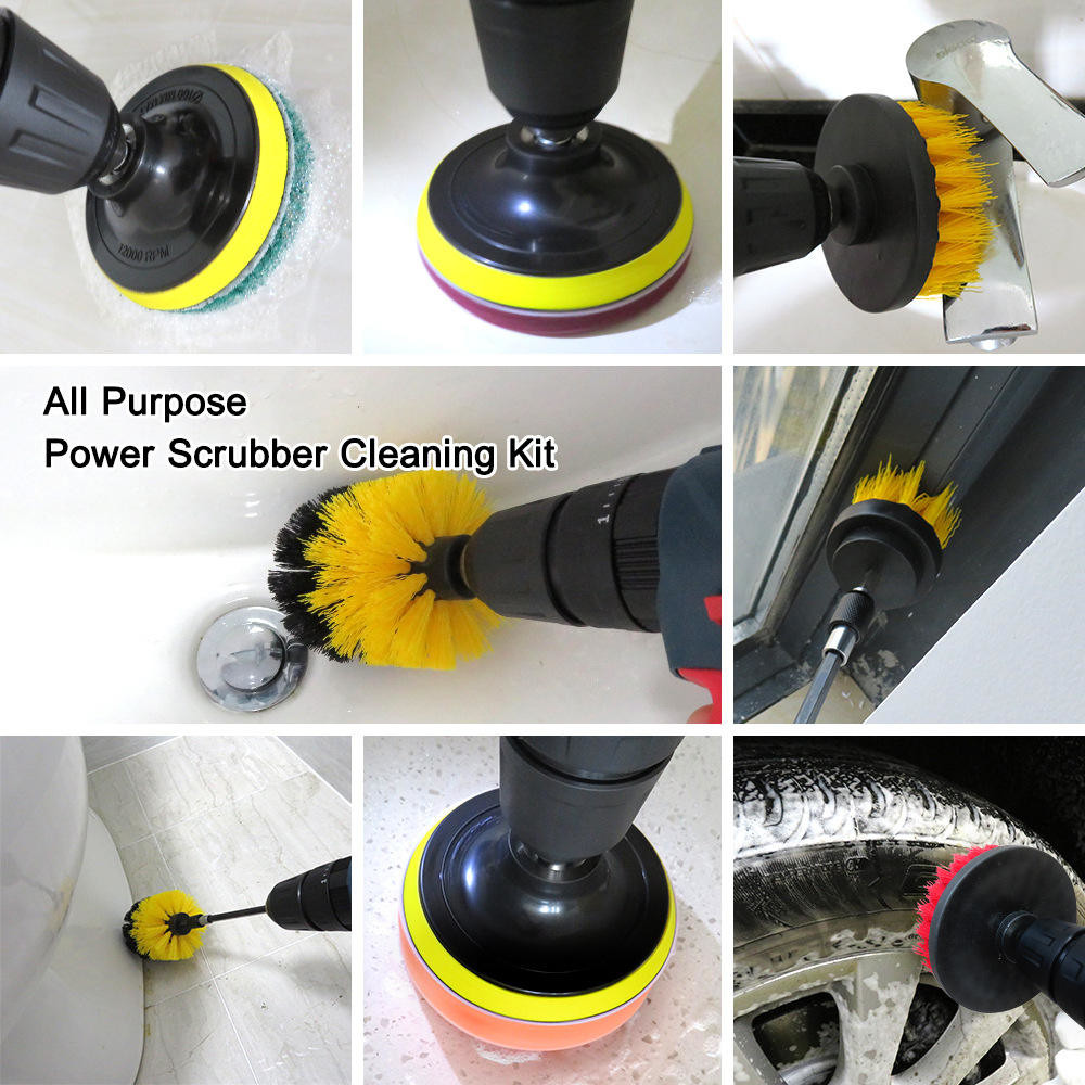 Electric Bathtub Bathroom Scrubber Drill Attachment Brush Polypropylene Oem