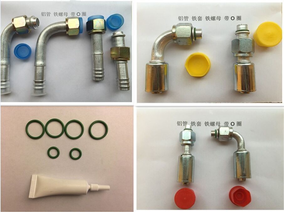 #6 #8 #10 #12 R134a Straight Barbed O-Ring Female Fitting for AC Air Conditioning Reduced Barrier Hose