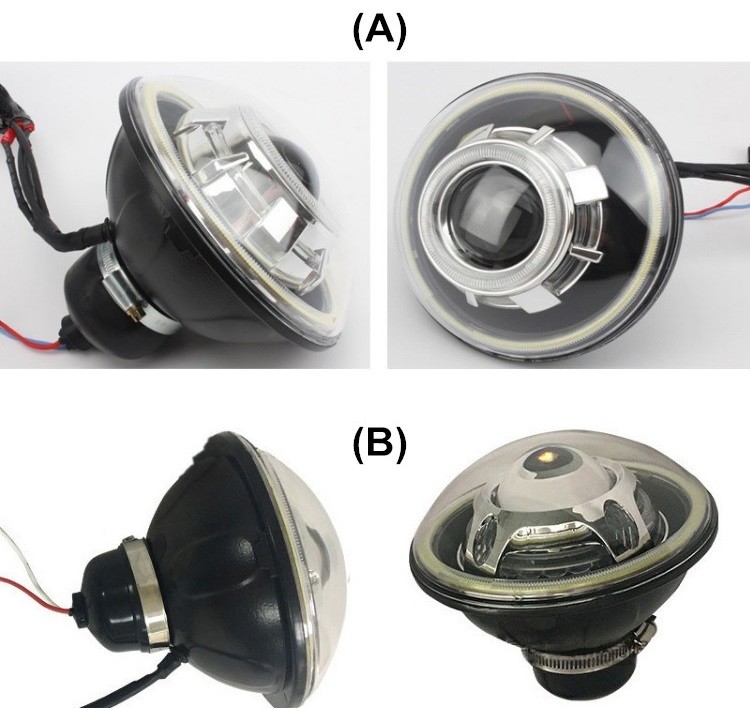 Starry Sky Style LED Daytime Running Lights Headlamp Assy For JEEP Wrangler (JK) 2007 - 2017