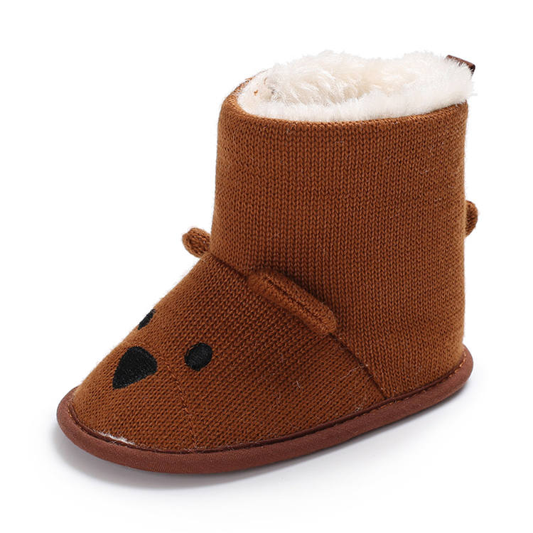 Amazon hot Cotton fabric Knitting 0-2 years prewalker baby boots bootie