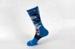 Mens Knee High Black Athletic Basketball Socks Dry Sweat Absorbent Material