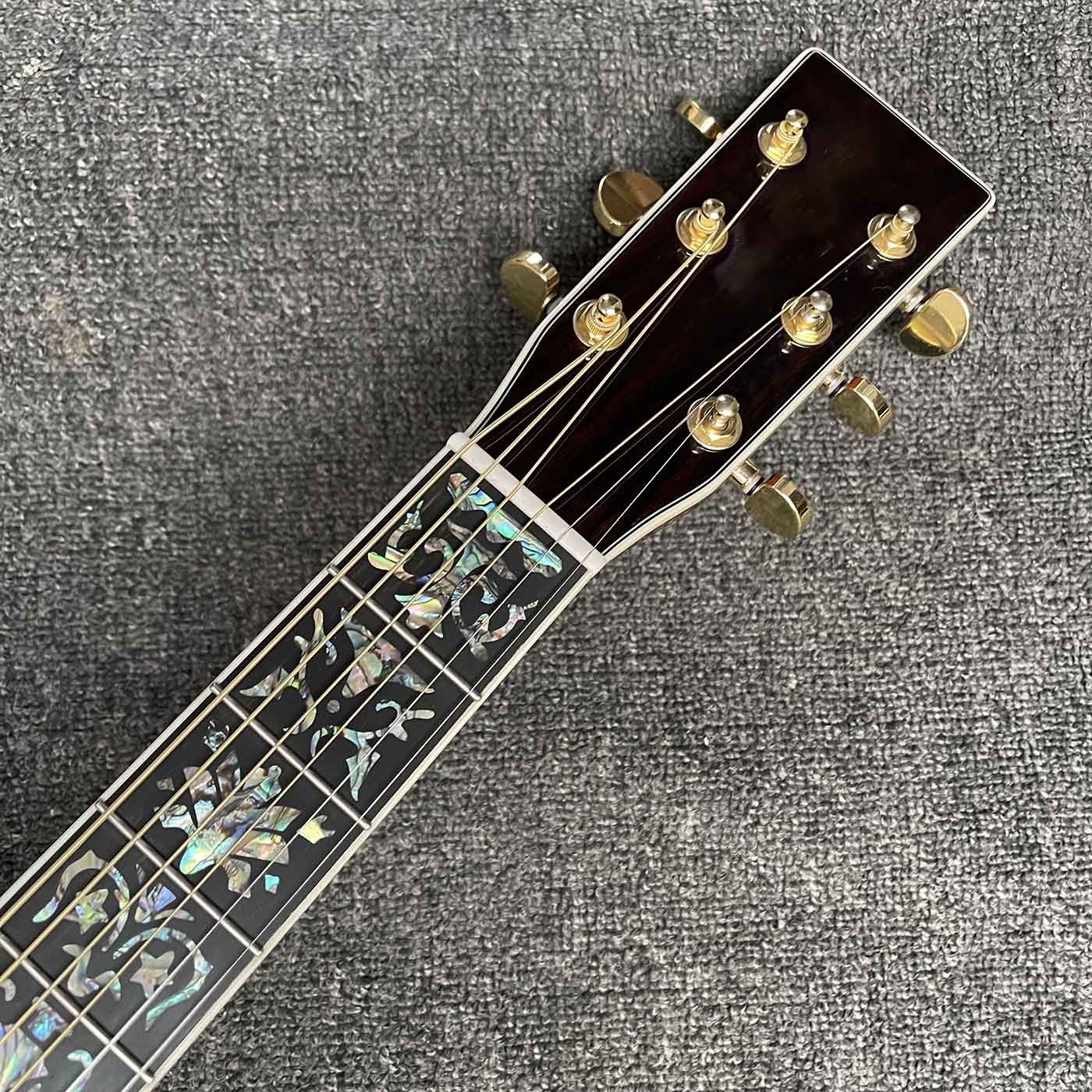 Solid R Back Side Life Tree Inlay Abalone Binding Dreadnought Acoustic Guitar Martin Guitar Style