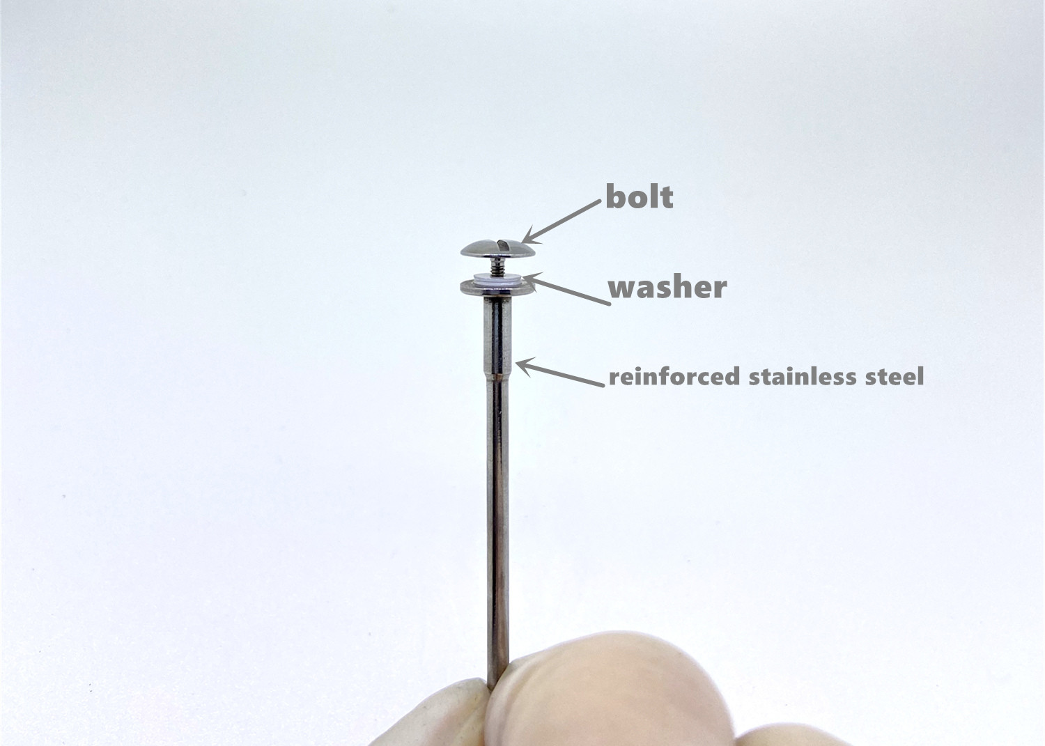 8.0mm Dental Diamond Strips Big Head Reinforced Stainless Steel Mandrels