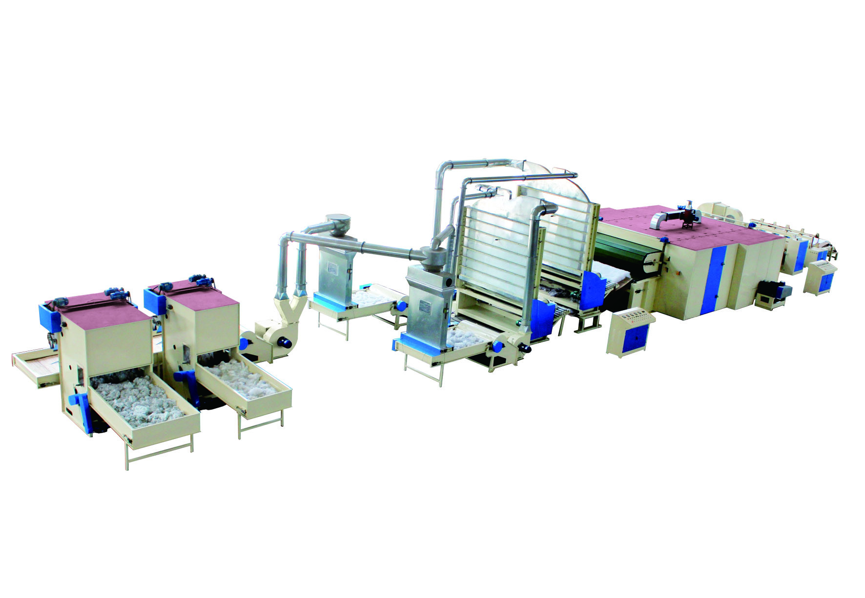 6000GSM Soft Glue Free Wadding Production Line 300kg H