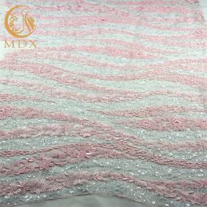 Quality Glitter Sequin Lace Material Custom Pattern Evening Dress Lace wholesale