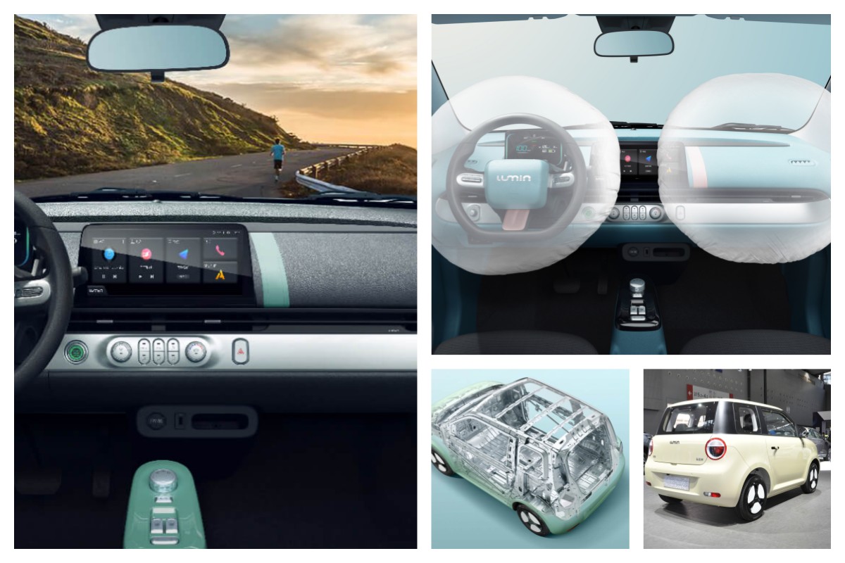 Changan Lumin Stock Luxury 4-Wheel Electric Car 301km Range 101km/h Mini Electric Vehicle with Pure Electric Energy Type