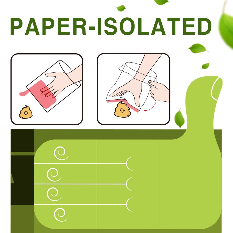 Matte Texture Biodegradable Dog Poop Bags Unscented Printed For Walking The Dog