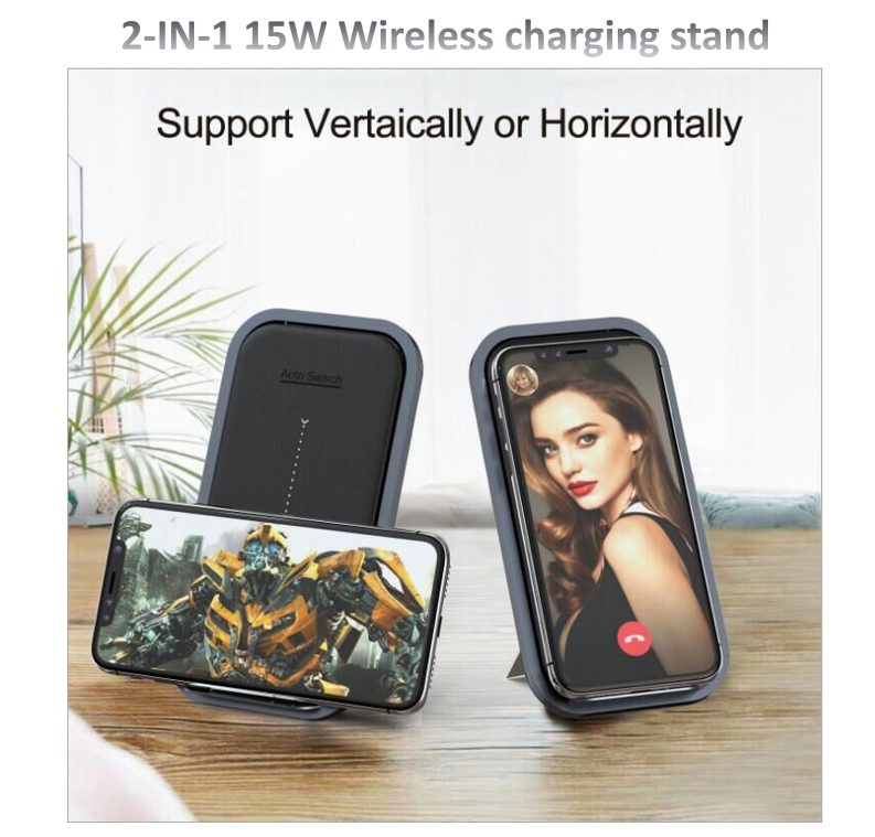 8mm ABS PC 110KHz 15W Qi Wireless Charger Adapter