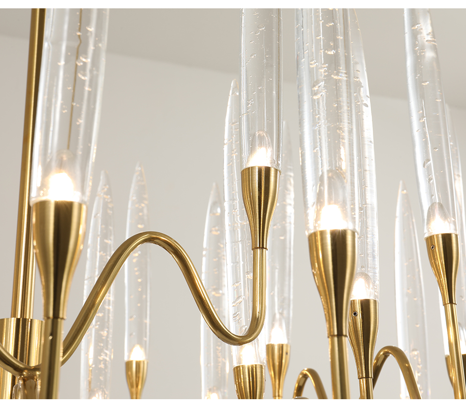 Luxury large gold chandelier Lighting Living Room Led Shop European Candle Chandelier(WH-CY-187)