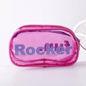 Quality Glossy Lamination Promotional PVC Bags , Silk Screen Printing Zipper PVC Bag wholesale