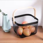 25cm Length Hand Held 550G Black Metal Fruit Bowl