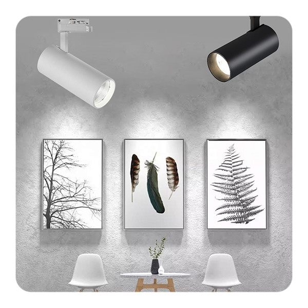 White LED Track Light Fixtures 3000K/4000K/6000K Color Temperature IP20 Rated >80 CRI