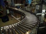 90 & 180 Degree Curve Powered Rubber Roller Conveyor