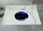 Calacatta Quartz Stone Prefab Bathroom Vanity Tops For Home Building