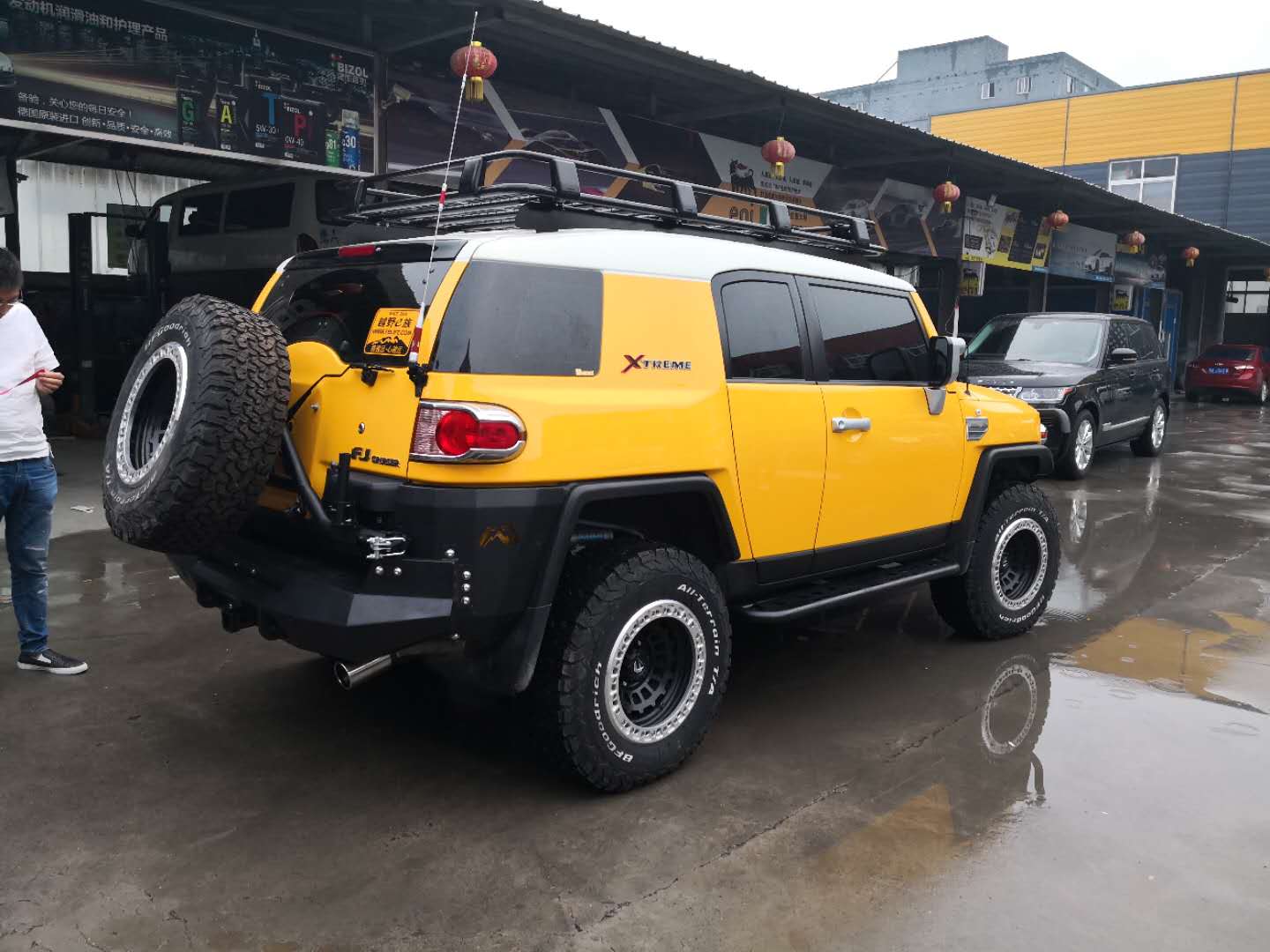 Toyota FJ Cruiser Winch Bull Bar Front Bumper Rear Bumper with Tire Carrier Jerrycan Holder