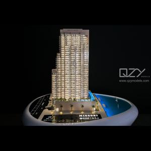 Quality 1/100 Scale Architectural Model Making Supplies 3D Building Missoni Dubai Residential wholesale