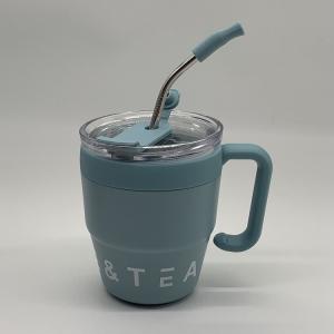 Quality Insulated Travel Mug 1Pcs 480ml Stainless Steel Coffee Cup With Straw Lid Thermos Mug For Hot Cold Drinks Water Tea Milk Office Outdoor Portable wholesale