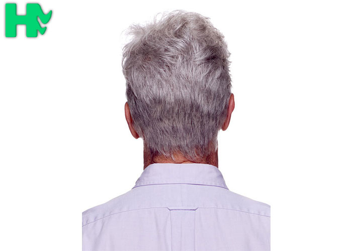 Fashion Father's Day Gift Synthetic Short Old Man Wigs , Synthetic Wigs For Mens