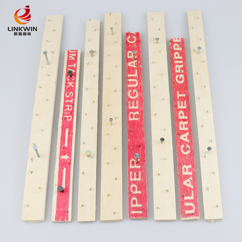 Different size and types of nails easy assembled wood carpet gripper for house installing