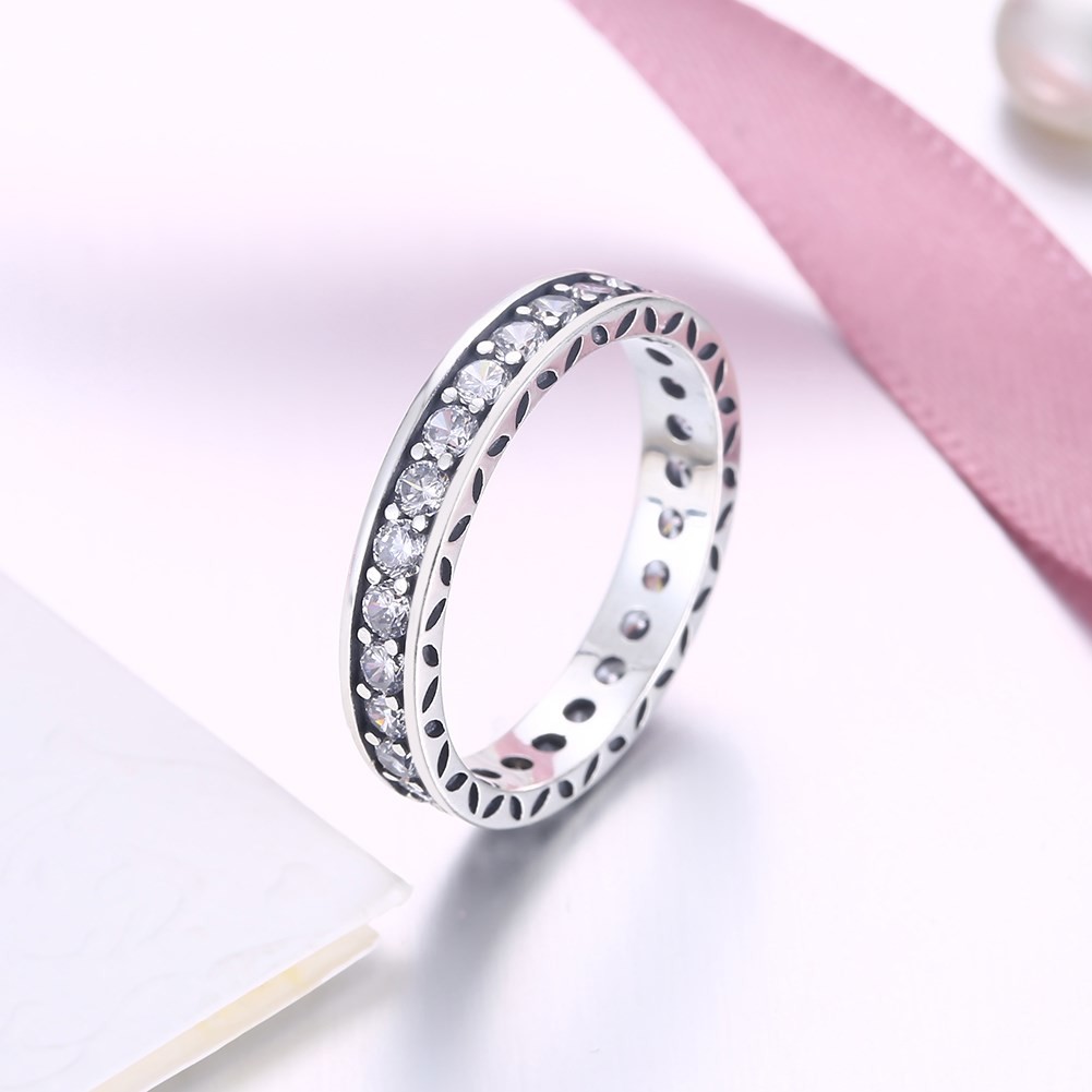 Sterling Silver 925 AAA CZ Stone Tennis Ring