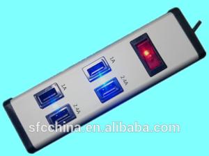 Quality 5V 2.4A and 1A USB 4-PORT CHARGING STATION FOR iPad mobile MP3 wholesale