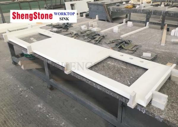 High Hardness Glass Vanity Countertops / Worktops Nano Microlite Materials Size