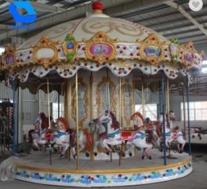 Quality Fashion Classic Fairground Rides , Luxury Amusement Park Carousel For Children wholesale