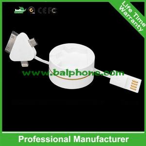 Quality universal usb cable 3 in1 retractable usb cable charge and data cable 3 in1 retractable wholesale