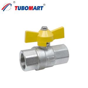 Quality High Pressure Brass Gas Valve 1/2 Inch Shut Off Ball Valve With Yellow Handle wholesale